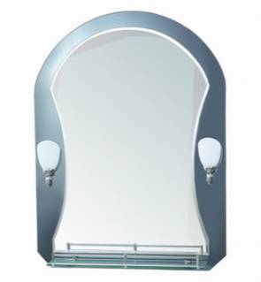 610А Accoona Зеркало 80×60 с 2-мя светильниками и полочкой