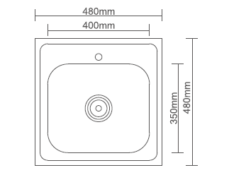 AB4848 Accoona Мойка 48/48 0,6 ГЛЯНЕЦ 3,5" (1/15)