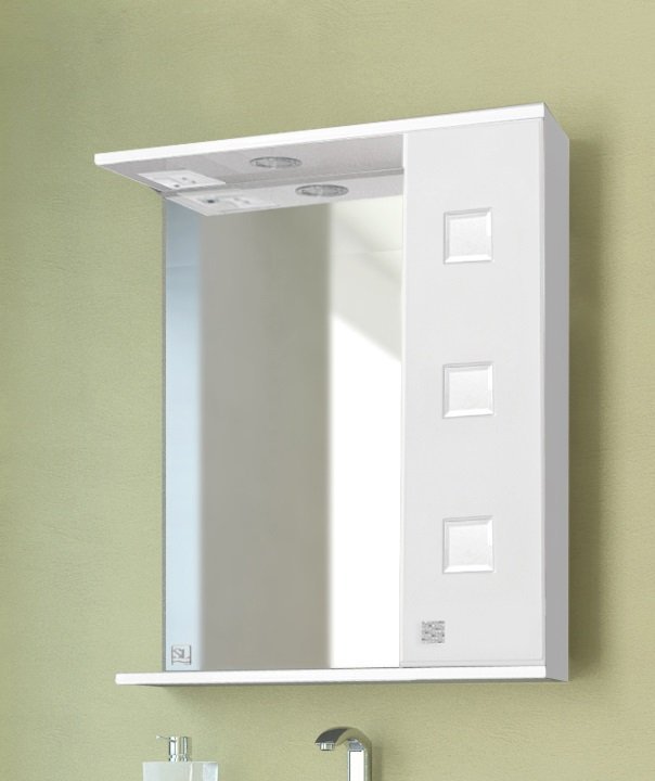 SL Зеркальный шкаф "КРОКУС 600/С" с подсветкой