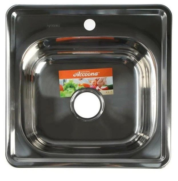 AB4848 Accoona Мойка 48/48 0,6 ГЛЯНЕЦ 3,5" (1/15)