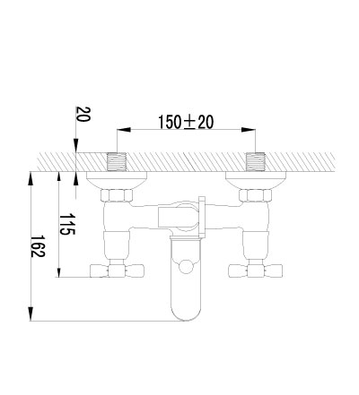 LM2502C Бенефит Смеситель для ванны с коротким изливом, хром LEMARK