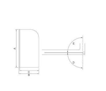Шторка SCREEN H-80-C-CH (1 ств.распашная,профиль хром,стекло Прозрачное 5 мм) ПД00083