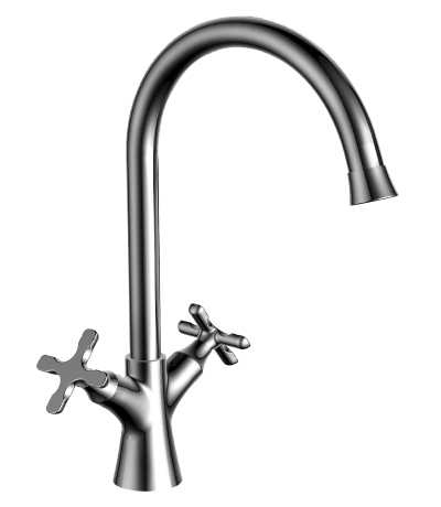 LM5704C Дуэтто Смеситель для кухни с поворотным изливом, хром, LEMARK