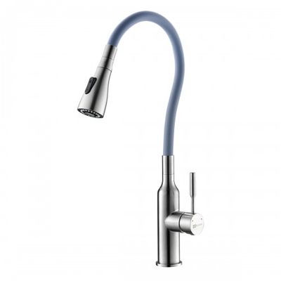 LM5082S-Gray Эксперт Смеситель для кухни с гибким изливом, сталь СЕРЫЙ LEMARK