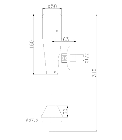 LM4654CE Проджект Смывное устройство для писсуара сенсорное, хром LEMARK