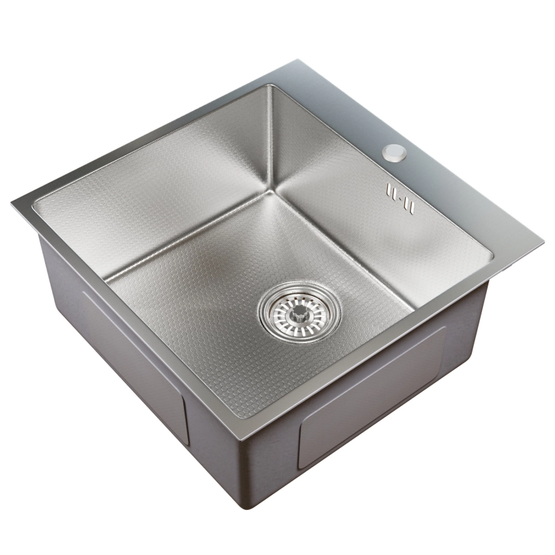 Мойка настольного монтажа 50×50 (3, 0) вып 3 1/2 MIXLINE PRO 22см с сифоном (сатин НАНО)