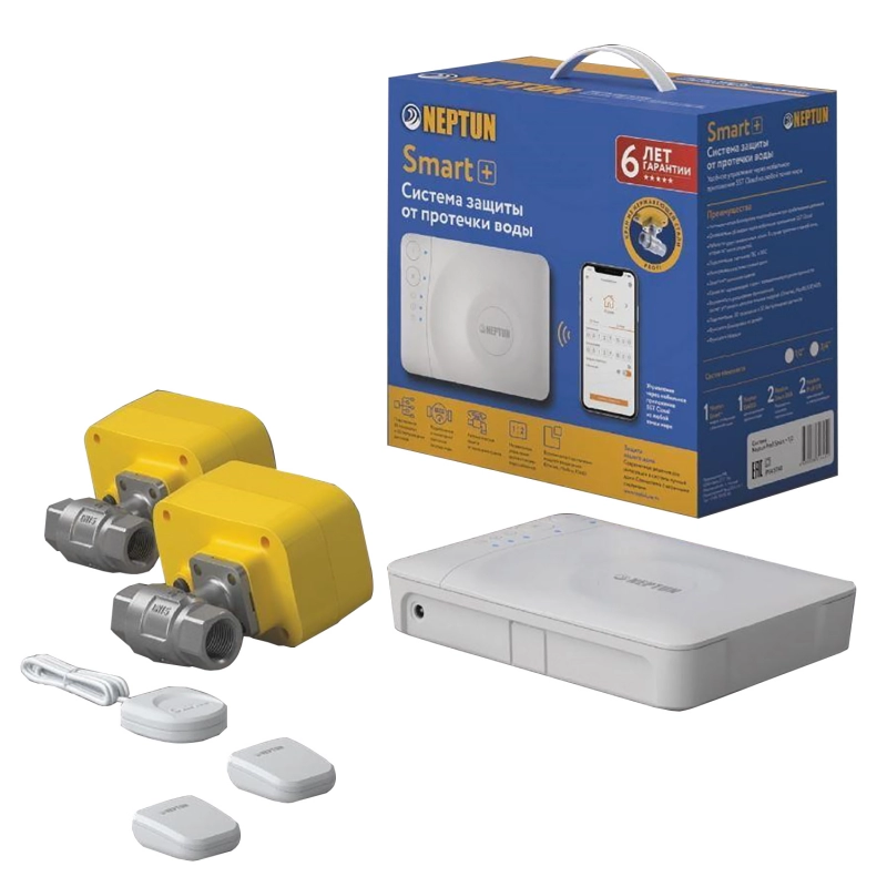 Система защиты от протечек Profi Smart+ Tuya 1/2» NEPTUN